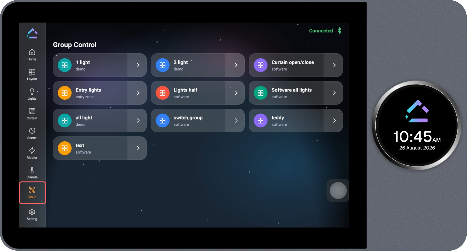Group Control list