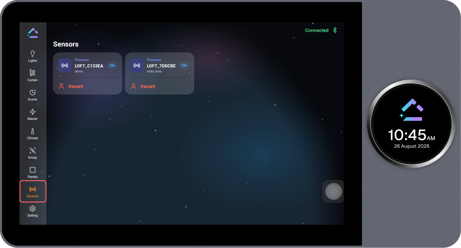 Sensors page